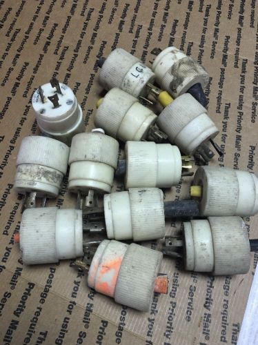 Nylon plugs nema l5-20 20a 125v *lot of 13 used for sale