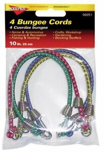 Keeper 06051 10&#034; Mini Bungee Cord, 4 Pack