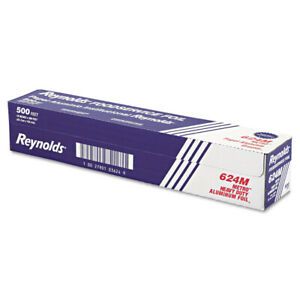 Reynolds 624M Metro Aluminum Foil Roll Light Gauge 18&#034; X 500 Ft Silver