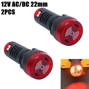 12V Indicator Buzzer 22mm AC/DC AD16-22SM Indicator With Buzzer Durable
