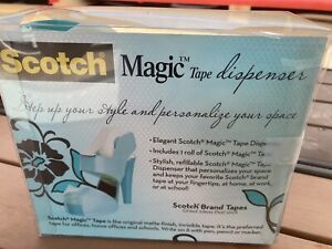 Scotch Magic Tape Dispenser Aqua/Blue  mirrored Sandal Shoe NEW In Box