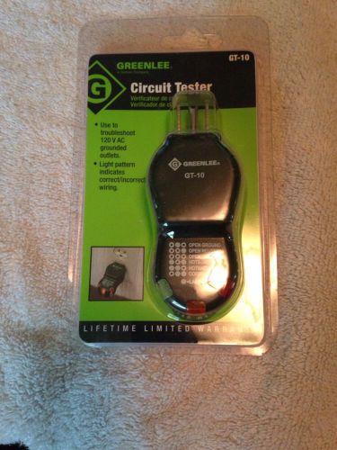 (NEW) Greenlee GT-10GFI Circuit Tester