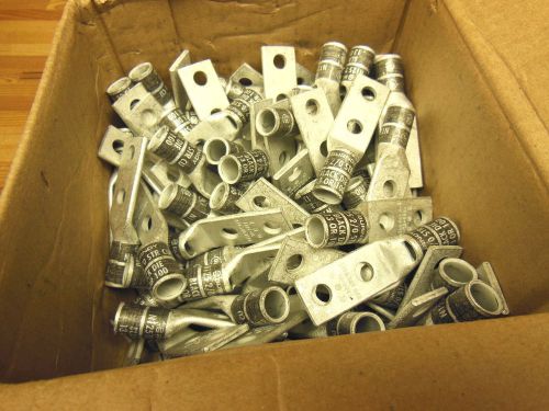 Burndy compression lug YA262L 2/0 CU 2-hole short 5/16 crimp BOX OF 100