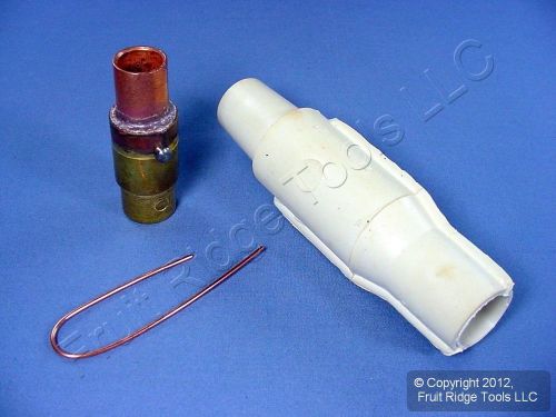 New leviton white 16 series female vulcanized cam-type plug 400a 600v 16v28-r for sale