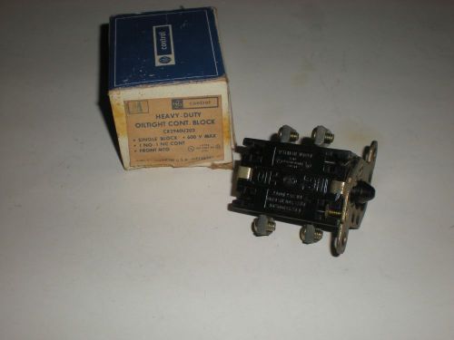 GENERAL ELECTRIC CR2940U202 600V HEAVY DUTY CONTACT BLOCK NEW