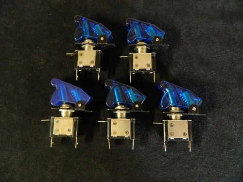 5 PACK TOGGLE SWITCH ON OFF BLUE MINI LED 12V 20 AMP RACE NITROUS EC-3015BL