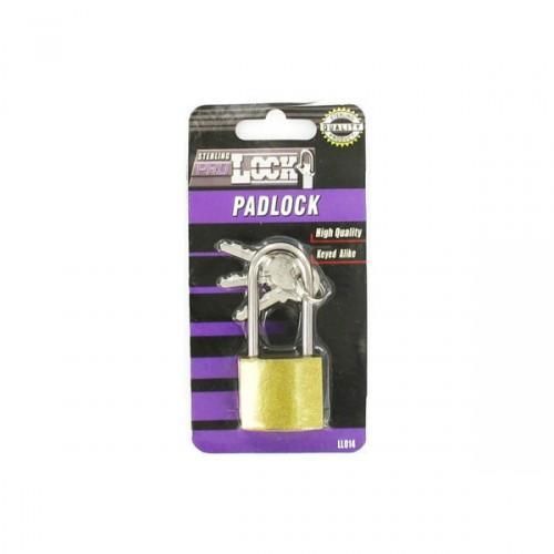 Long Shank Padlock With Keys Sterling