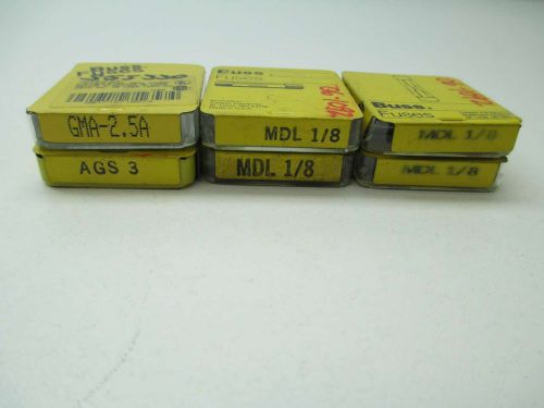 Lot 23 new bussmann assorted ags3 gma-2.5a mdl1/8 fuse d392723 for sale