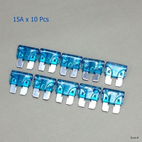 10 pcs x 15a ato/atc auto blade type fuse 12v 24v car boat truck 9#so7 for sale