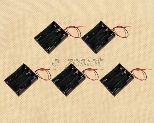 5pcs battery holder box case w/ wire 3xaa 3xaa 3xaa(4.5v) 4.5v perfect for sale