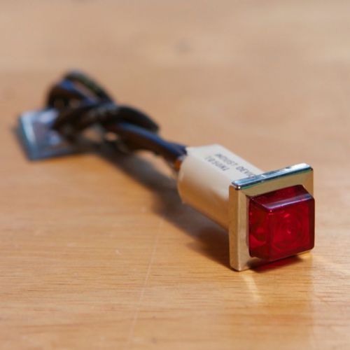 Panel Mount Neon Lamp Indicator Light - 125v 1/2” Square - Red 1050N1