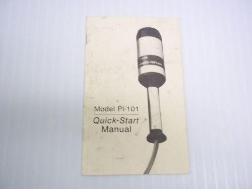 HNU SYSTEMS MODEL PI-101 PI101 QUICK START MANUAL ORIGINAL