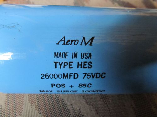 26000 uf mfd 75 vdc type hes aluminum electrolytic capacitor for sale