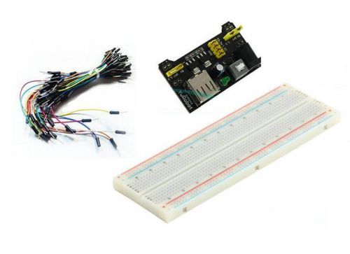 Mb-102 830 point prototype pcb breadboard+65pcs jump cable wires+power supply for sale