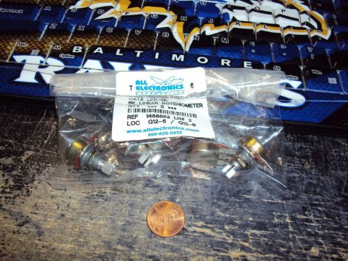 ALL ELECTRONICS LOT 5 5K Ohm Linear Taper Rotary Potentiometer Panel pot B5K