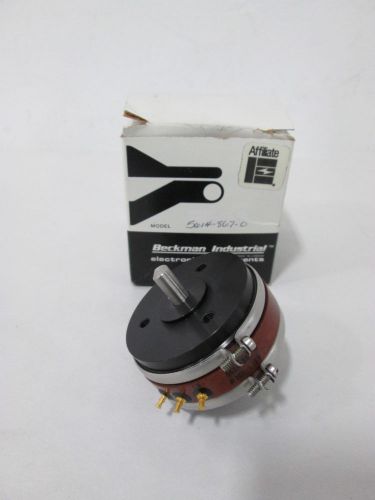 NEW BECKMAN 5614-867-0 1/4IN DUAL SHAFT POTENTIOMETER 10KOHM RESISTOR D334057