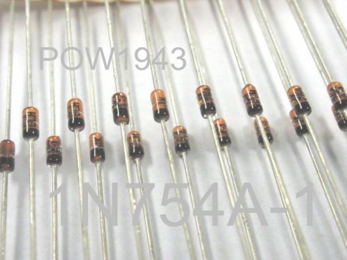 ( 50 PC. ) ZENER DIODES 1N754A-1   6.8V 1/2W NEW