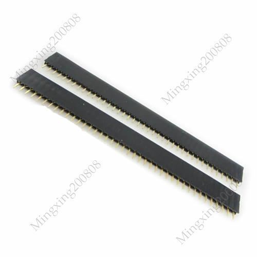 5 Pcs 2.54mm 40 Pin Female Single Row Pin Header Strip New