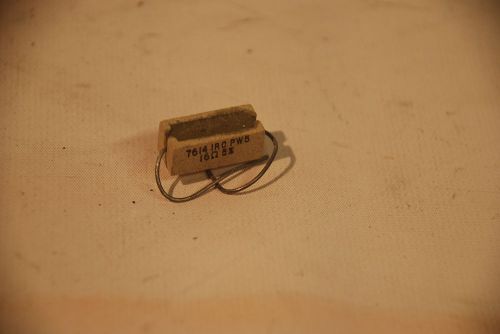 LOT OF 1 VINTAGE 7614 IRC PW5 SAND BLOCK CEMENT RESISTOR 16 OHM 5% (R2-2-6KD)