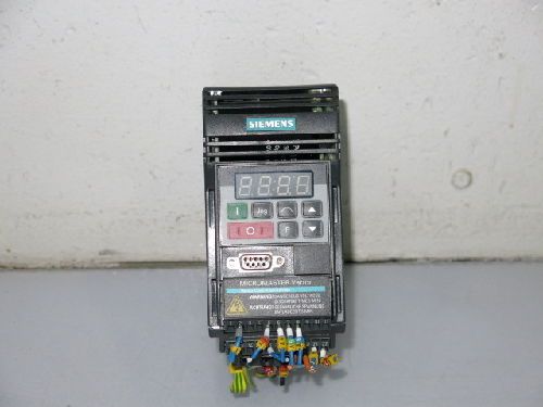 SIEMENS 6SE3212-1BA40 MICROMASTER AC DRIVE, 240 VAC, .50 HP, 2.3 AMP