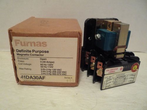 Furnas Definite Purpose Magnetic Contactor 41DA30AF NEW