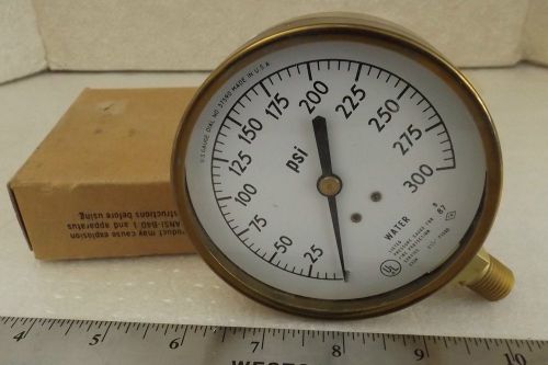 AMETEK 0-300 PSI 3-1/2&#034; #P1590 Water Pressure Gauge for FIRE PROTECTION