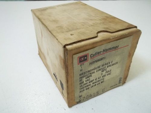 CUTLER-HAMMER FDB3040A01 CIRCUIT BREAKER *NEW IN A BOX*