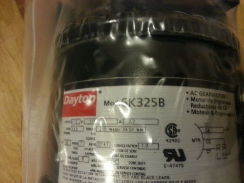 Dayton 6K325B Gear Motor Brand New