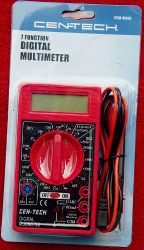 7 FUNCTION, CEN-TECH, DIGITAL MULTIMETER;  BRAND NEW!