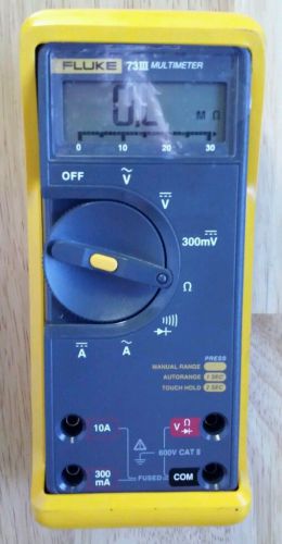 Fluke 73 III Professional Digital Multimeter W/ GENUINE Leads - FREE SHIPPING