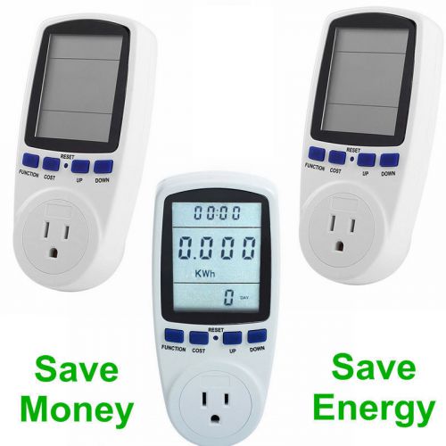 3x LAGUTE TS-836 US Plug Energy Power Watts Amps Hertz Electricity Meter Monitor