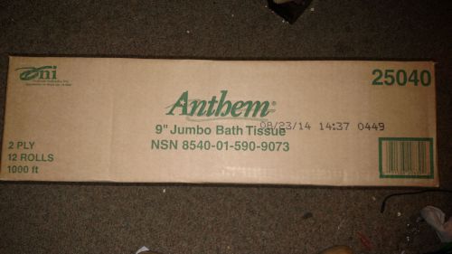 2 ply 1000 ft skilcraft anthem 9&#034; jumbo bath tissue full case 8540-01-590-9073