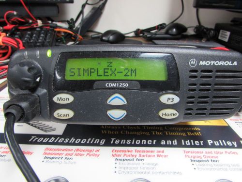 Motorola cdm-1250  vhf mobile 136-1740mhz 50 watt 64ch model aam25kkd9aa2an for sale