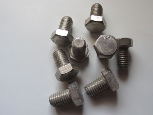 LOT OF 8 - 5/8&#034; - 11 x 1&#034; 316 Stainless Hex Head Bolts