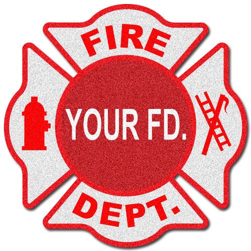 FIREFIGHTER DECAL - FIRE STICKER  - Custom Maltese Cross Decal Reflective