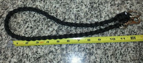 LAW ENFORCEMENT BRAIDED KEY LANYARD (Black) Attaches to Duty Belt