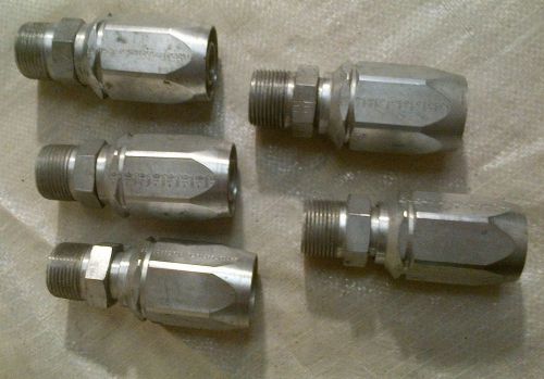 Lot of 5 Aeroquip Reusable Hose Fittings FC5985-1616S 1&#034; NPT x -16 Hose NOS