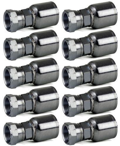 Qty 10 - 5/8&#034; hose x 3/4&#034; jic 37? female swivel hydraulic fittings fjx-10-12 for sale