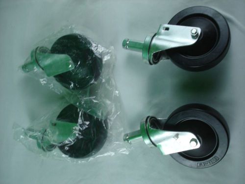 New Evernew Caster  4 Piece Caster Set Heavy Duty 5&#034;  FOOD SERVICE SWIVEL