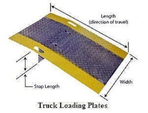 Dock Plate 42&#034; x 24&#034; Diamond Tread Plate With Handle Slots 7,200# Cap 7&#034; Legs