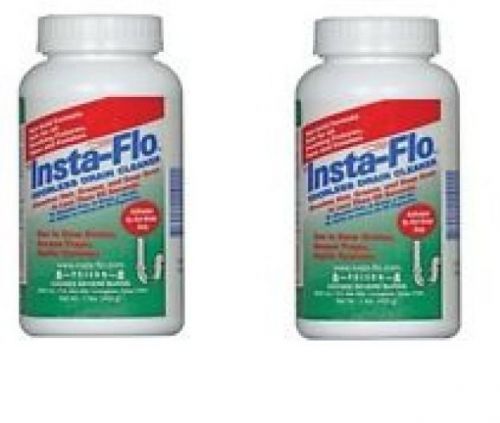 Lot of 2 insta-flo 1lb powerful plumbing sink tub drain cleaner for sale