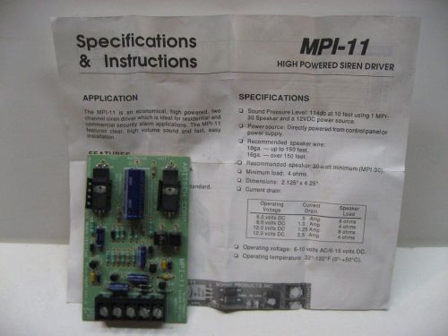 MOOSE MPI-11 alarm siren driver