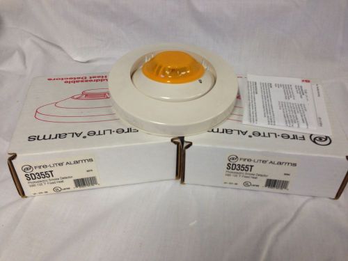 (2) Fire-Lite SD355T Low Profile Photo Smoke Detectors *New*