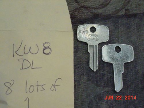 KEY BLANK KW8 LOCKSMITH KA8 Kawasaki Cycle Motorcycle Fork locks Code 265-279