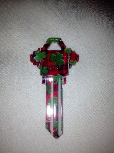 Shamrock design sc1 key blank &#034;fun keys&#034; st. patrick&#039;s day! for sale