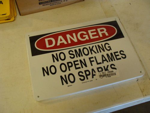 BRADY 25083 DANGER NO SMOKING 10&#034; X 14&#034; ENGLISH SIGNS NEW 1 LOT OF 10 SIGNS