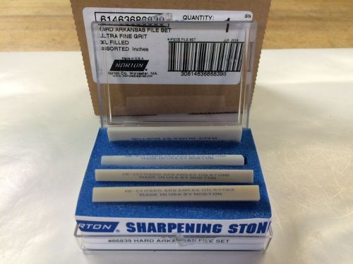 Norton 4-Piece Hard Translucent Arkansas Stone Kit, Handy Kit, New