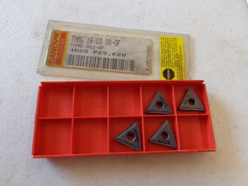 4 SANDVIK CARBIDE INSERTS TNMG 322-QF 4025 P25 K20