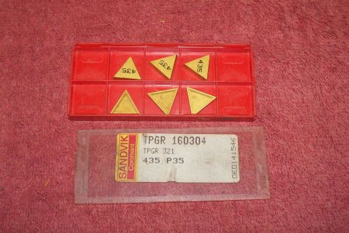 SANDVIK   CARBIDE INSERTS   TPGR 321   PACK OF 6    GRADE  435