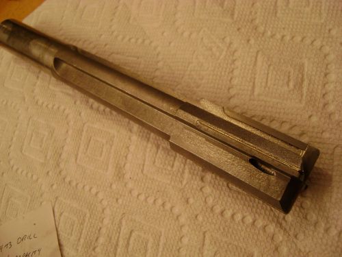 TN-60--- STS Carbide Tip Flat Bottom Drill 1.042 Dia 1&#034; Shank thru coolant 9&#034; oa